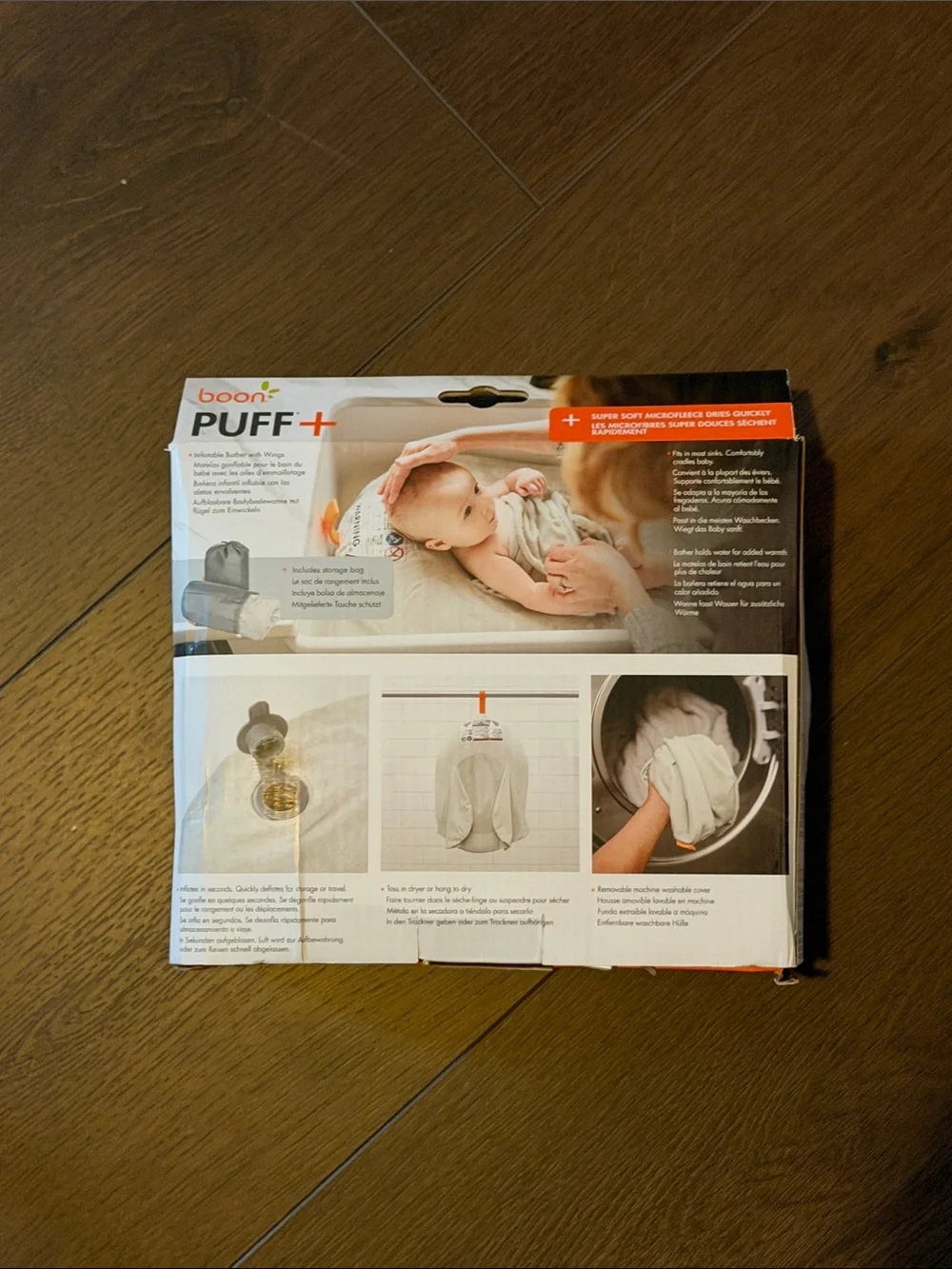 Boon PUFF+  inflatable bather  - Light Gray
